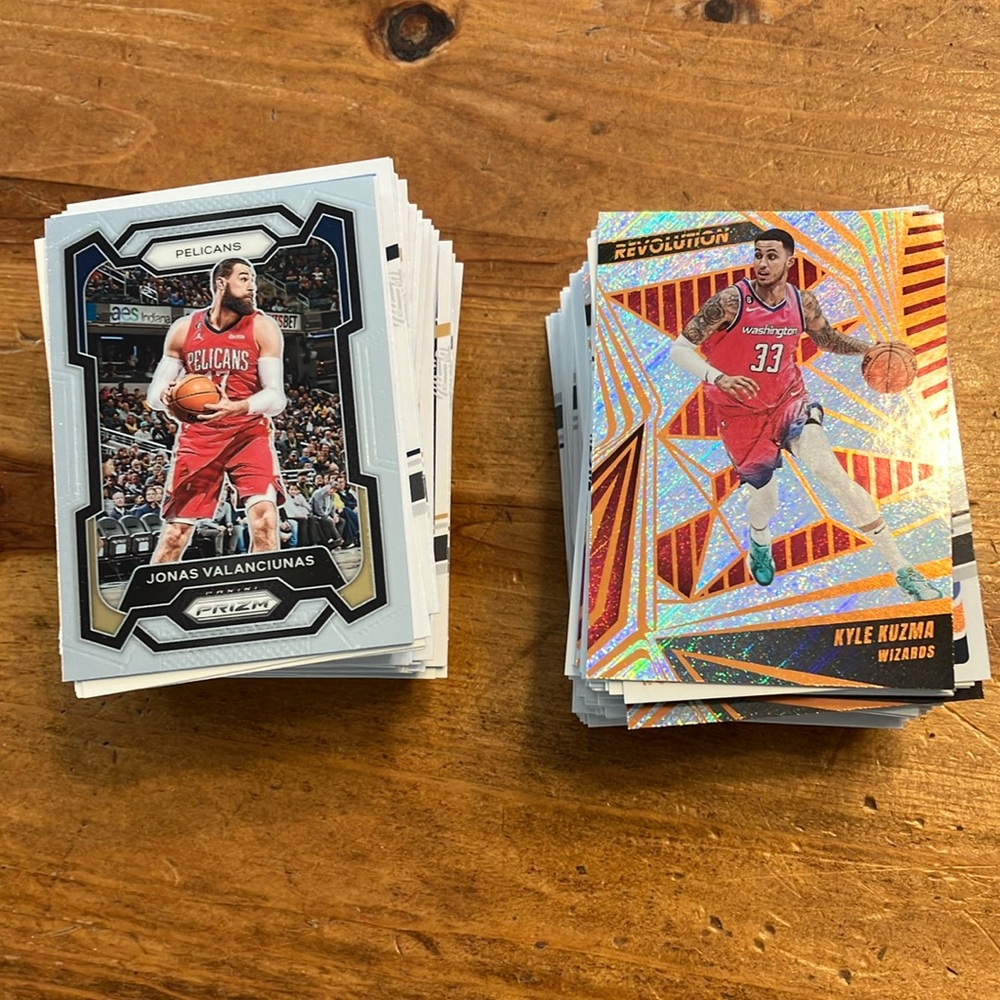 Around 200 basketball cards